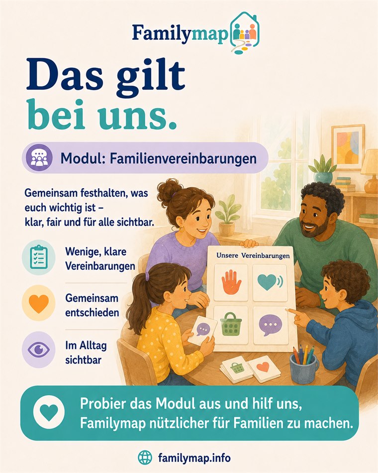 Familienvereinbarungen: gemeinsam festhalten, was im Familienalltag gelten soll