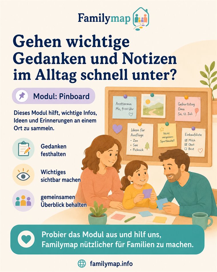 Pinboard: Gedanken und Notizen im Alltag sichtbar halten